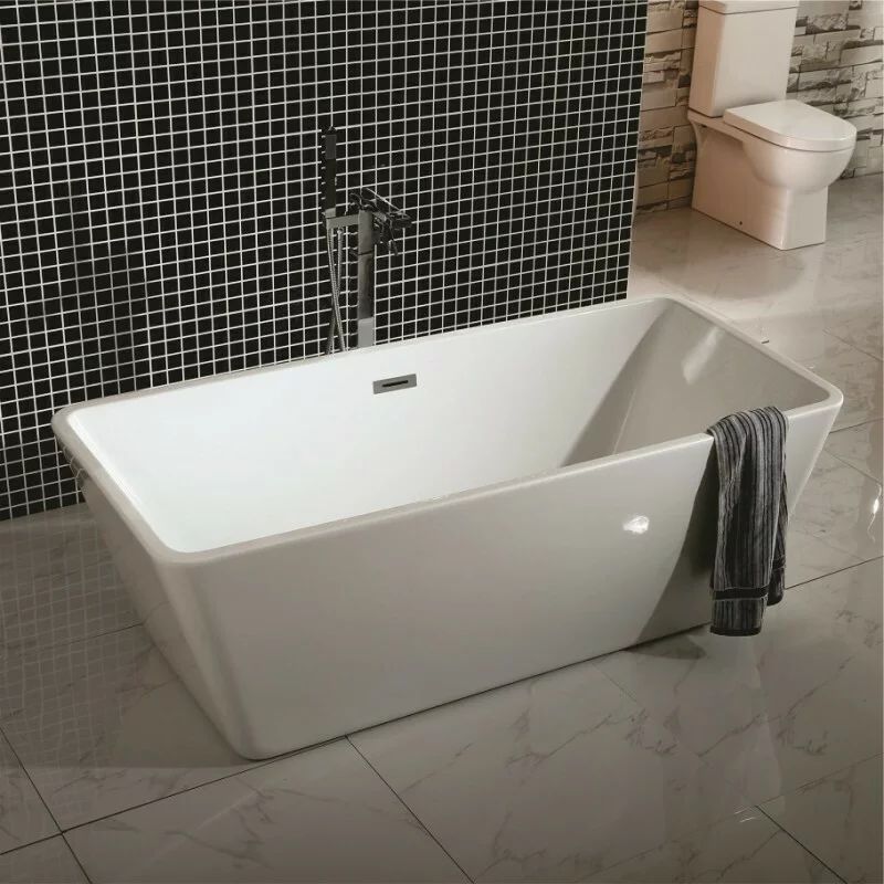 Cada freestanding Inter Ceramic acril alb 161.5x72 cm