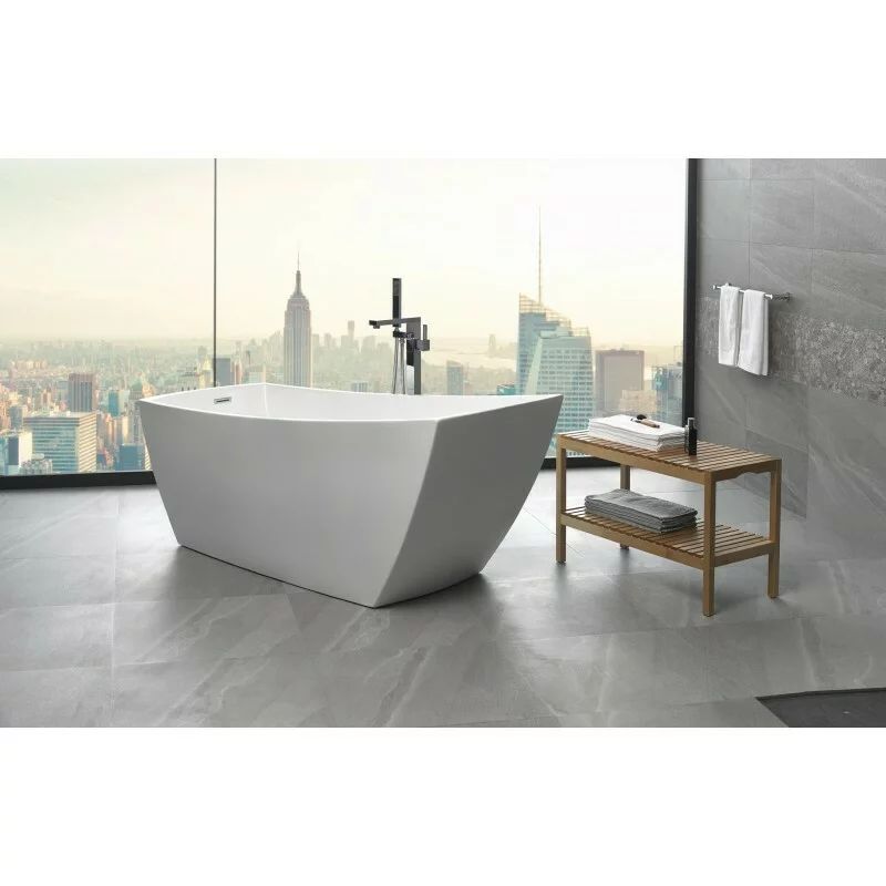 Cada freestanding Inter Ceramic acril alb 170x77 cm