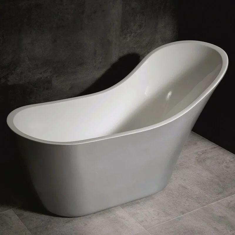 Cada freestanding Inter Ceramic acril alb-gri 153x71.5 cm