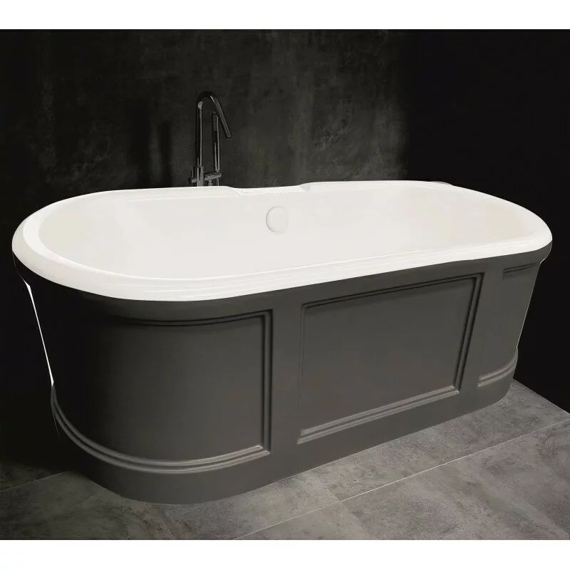 Cada freestanding Inter Ceramic acril alb-gri 170x75 cm