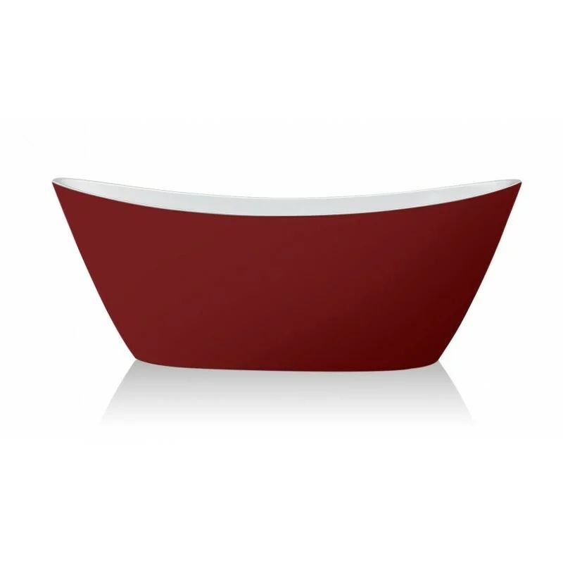 Cada freestanding Inter Ceramic rosu-alb 170x80 cm