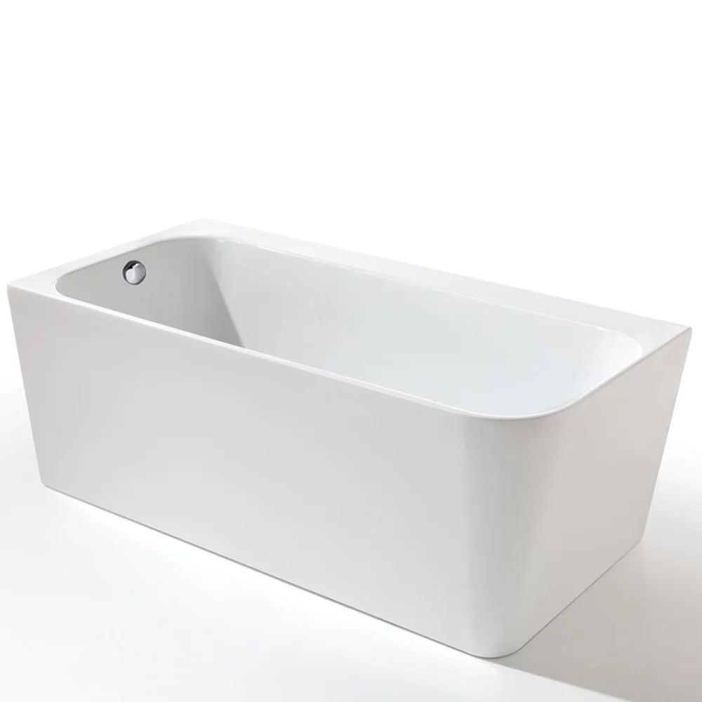 Cada freestanding Kreiner Maggie 160x75 cm finisaj alb stanga lipita de perete, BTW