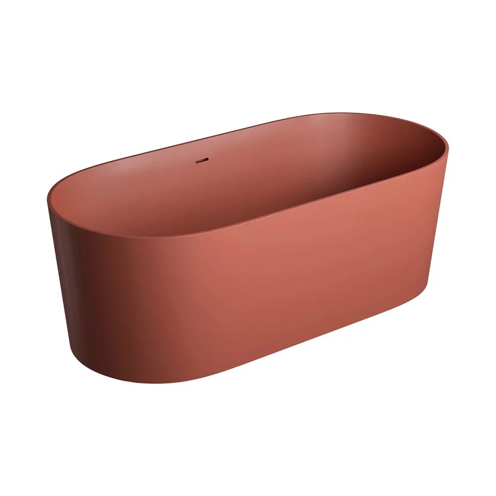 Cada freestanding Omnires Ovo M+ compozit terracotta mat 160x75 cm