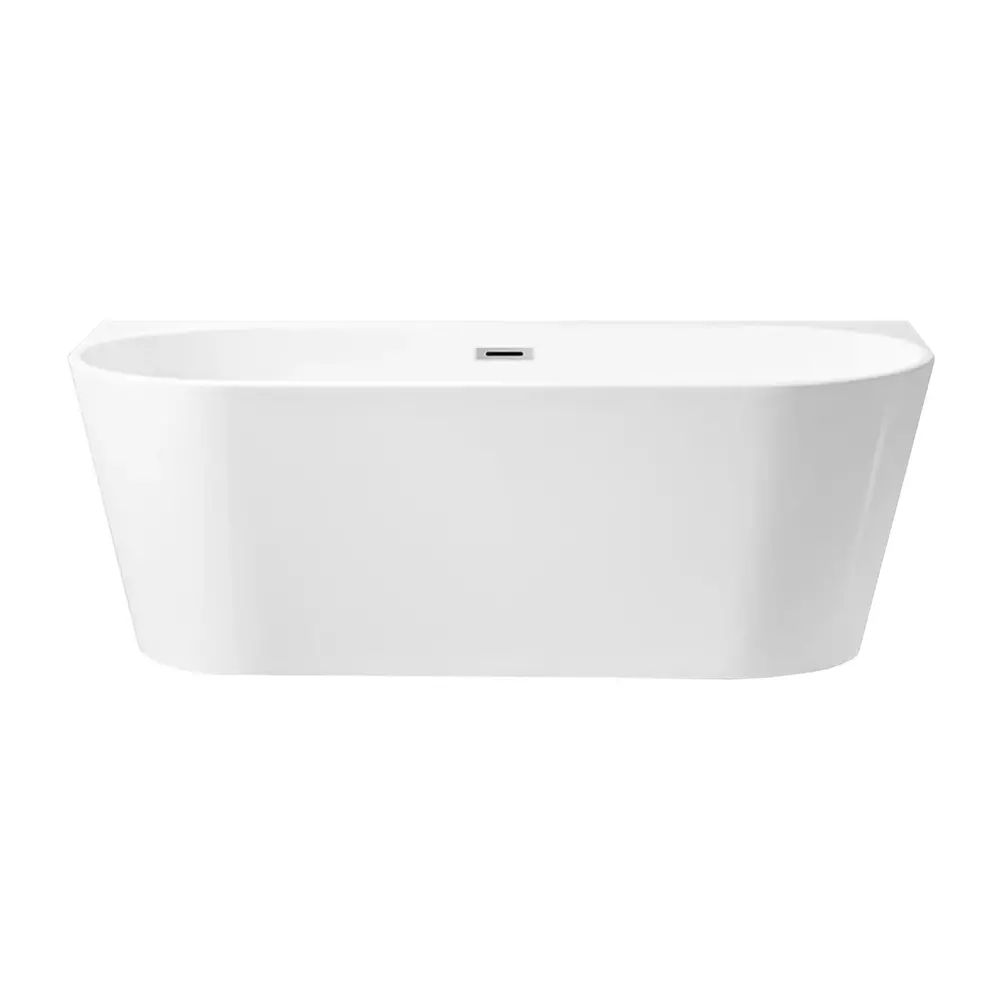 Cada freestanding Rea Olimpia 170x80 cm alb lucios lipita de perete, BTW