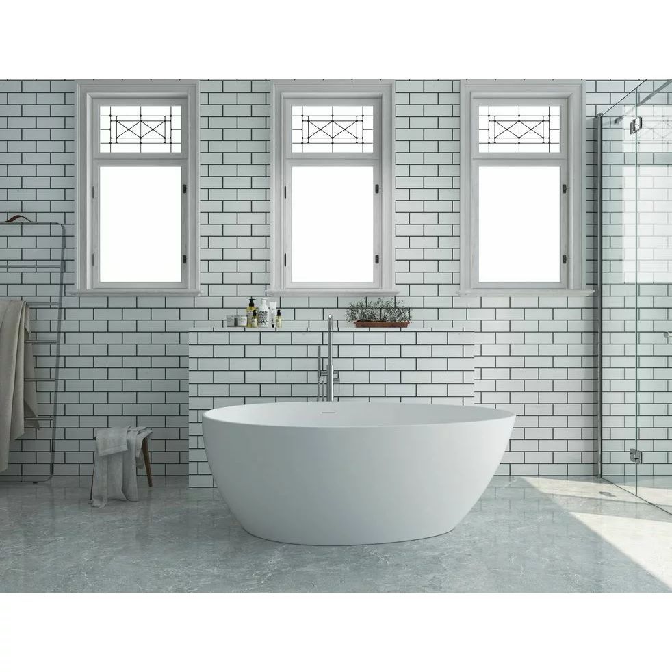 Cada freestanding Rune Agg alb 160x82 cm