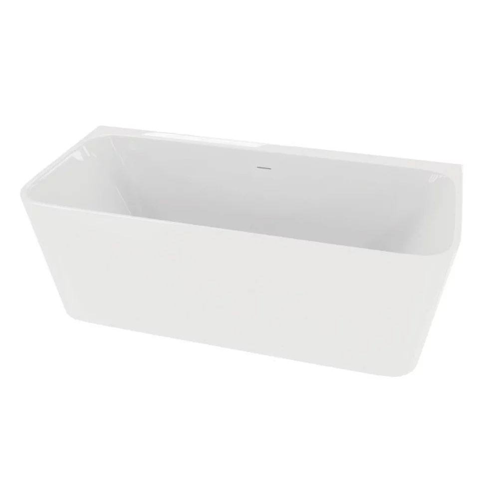Cada freestanding Rune Vetur acril alb lucios 150x80 cm lipita de perete, BTW