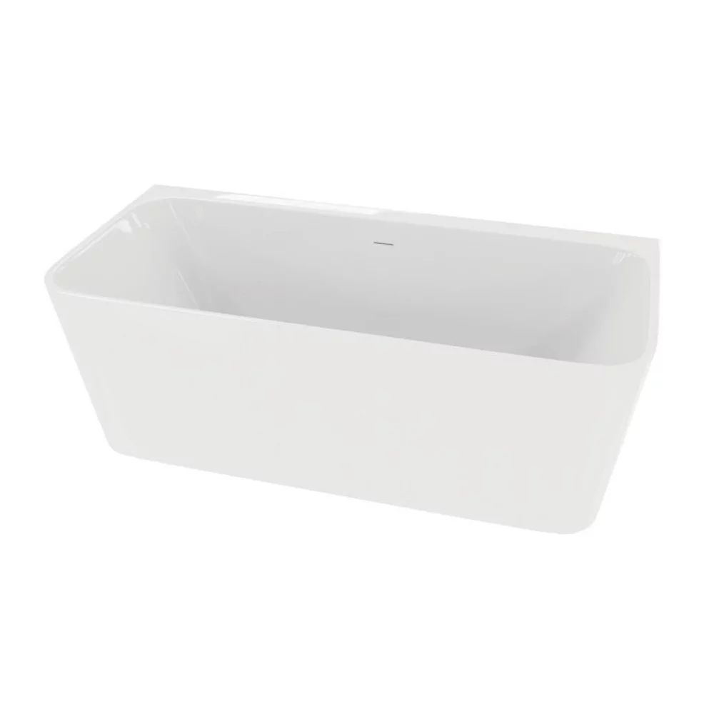 Cada freestanding Rune Vetur acril alb lucios 170x80 cm lipita de perete, BTW