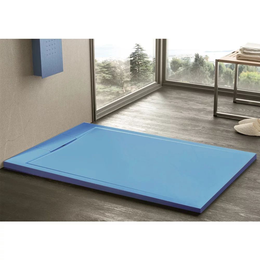 Cadita compozit pentru dus Inter Ceramic dreptunghiulara 120x80 cm abastru