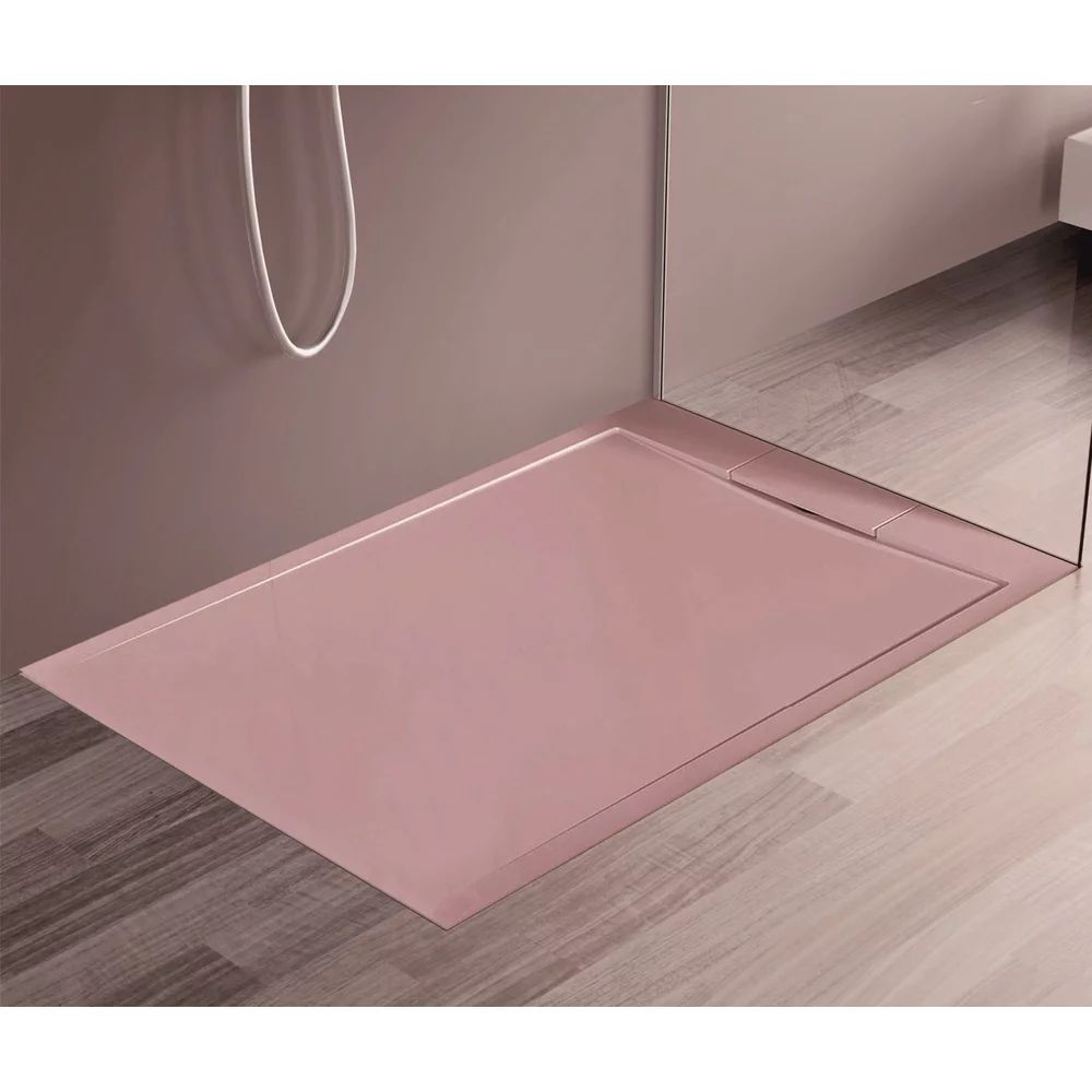 Cadita compozit pentru dus Inter Ceramic dreptunghiulara 120x80 cm roz