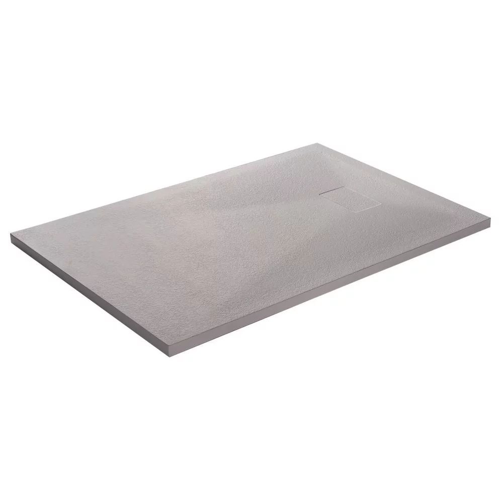 Cadita compozit pentru dus Inter Ceramic dreptunghiulara 160x80 cm finisaj piatra-alb mat