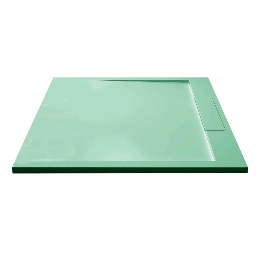 Cadita compozit pentru dus Inter Ceramic patrata 90x90 cm verde menta
