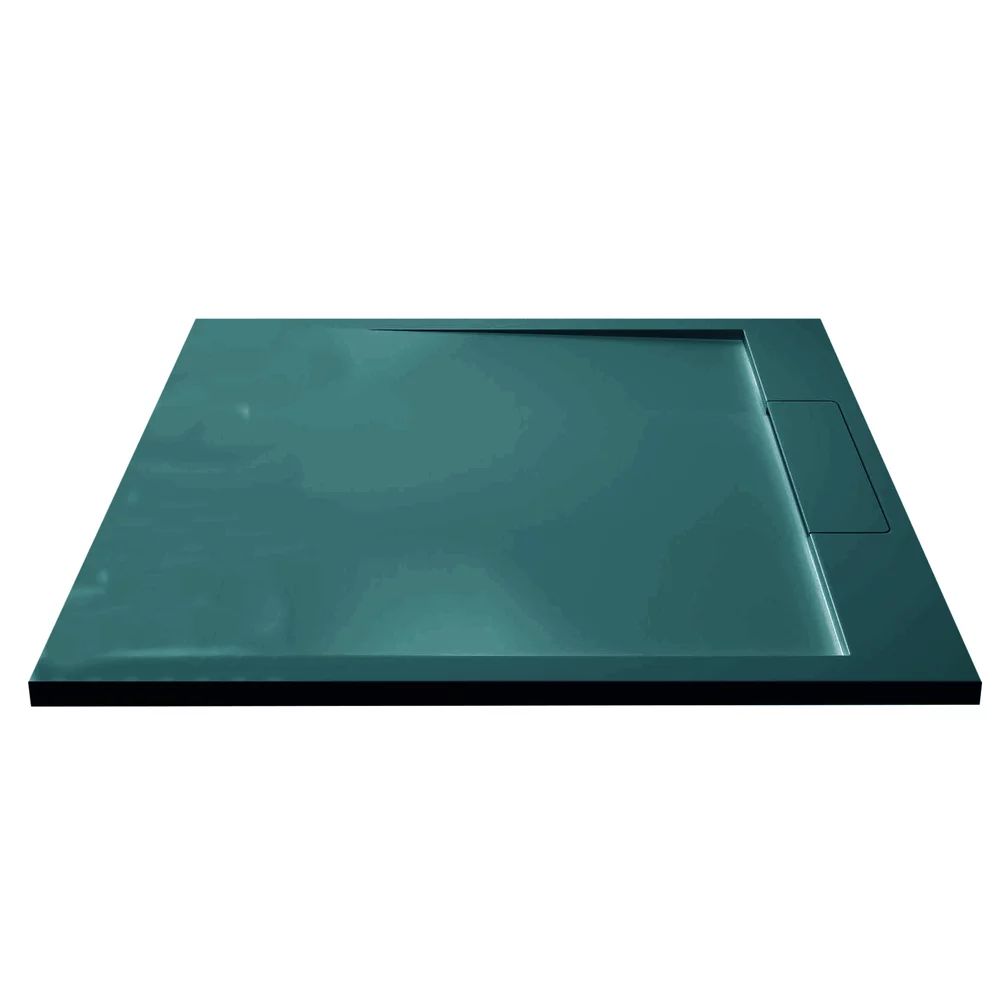 Cadita compozit pentru dus Inter Ceramic patrata 90x90 cm verde smarald