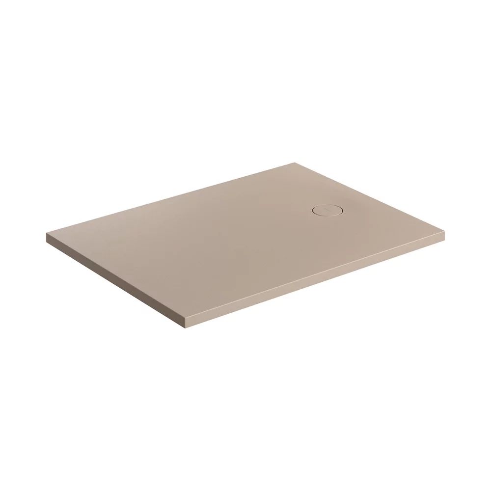 Cadita de dus compozit Omnires AquaRock M+ dreptunghiulara bej dune mat 80x100 cm