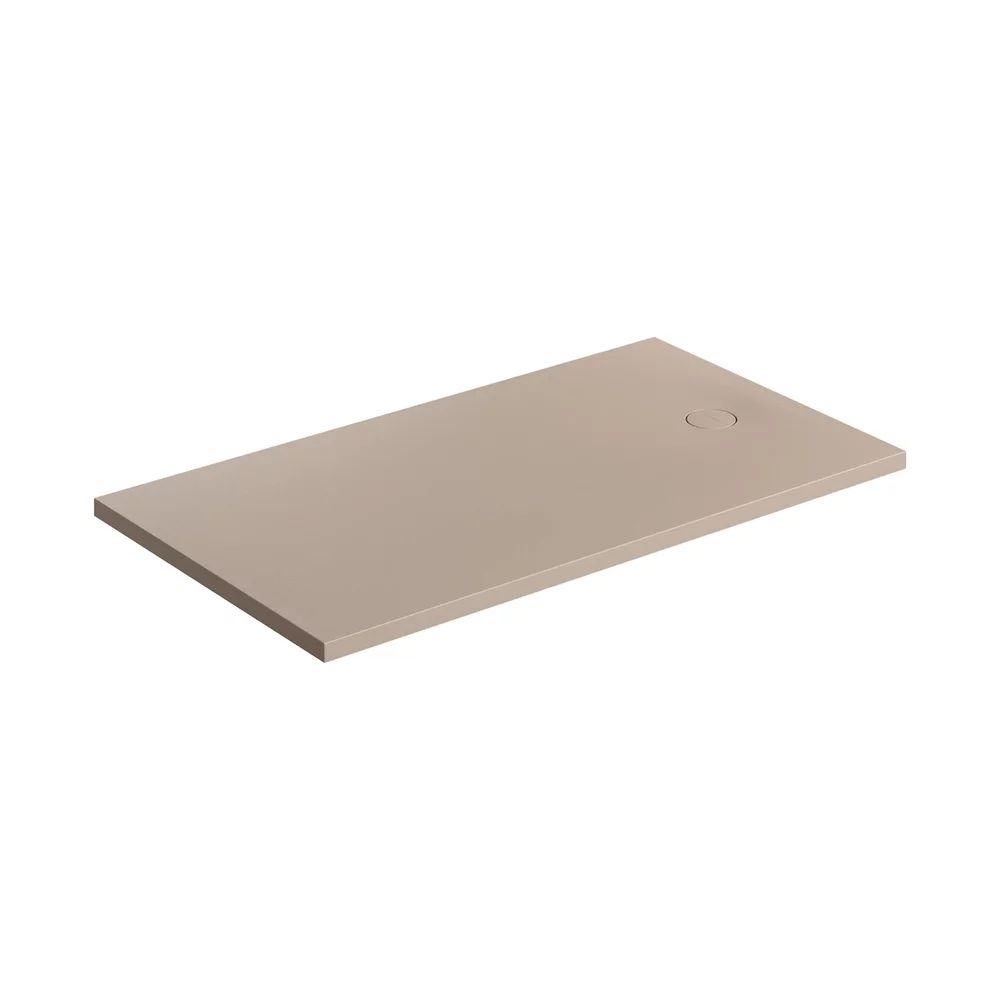 Cadita de dus compozit Omnires AquaRock M+ dreptunghiulara bej dune mat 80x140 cm