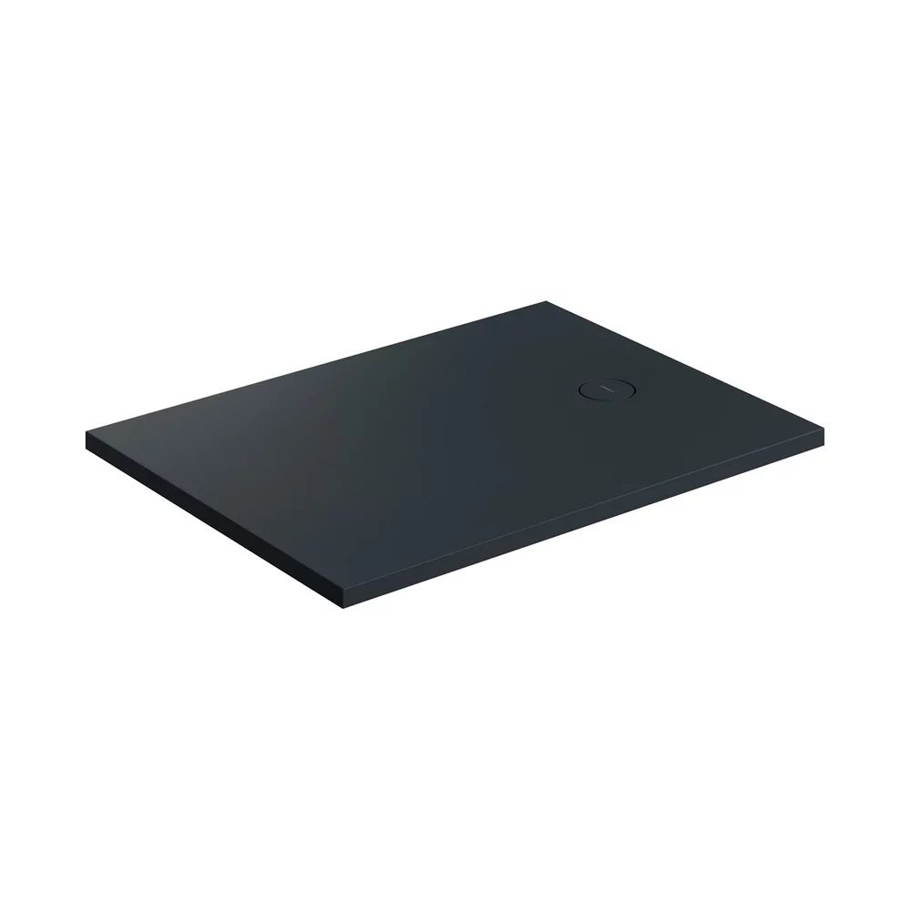 Cadita de dus compozit Omnires AquaRock M+ dreptunghiulara negru lava mat 80x120 cm