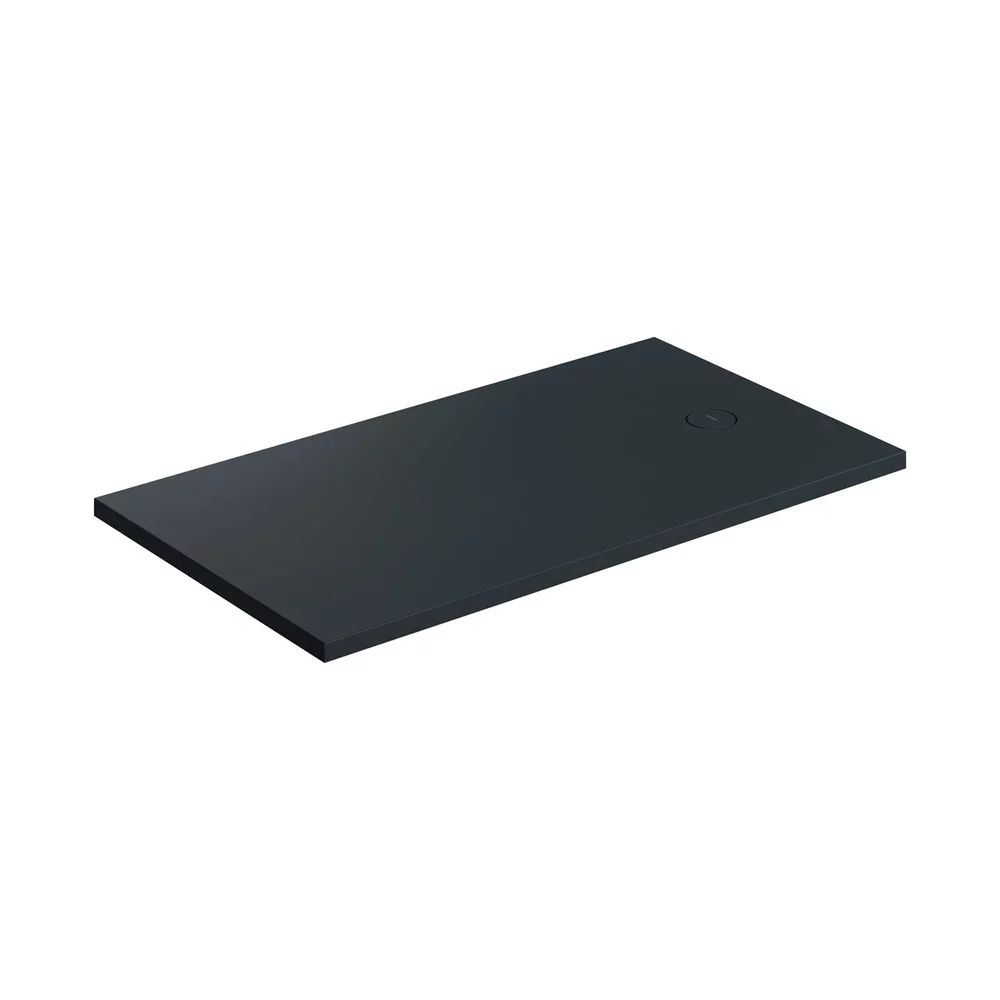 Cadita de dus compozit Omnires AquaRock M+ dreptunghiulara negru lava mat 90x140 cm