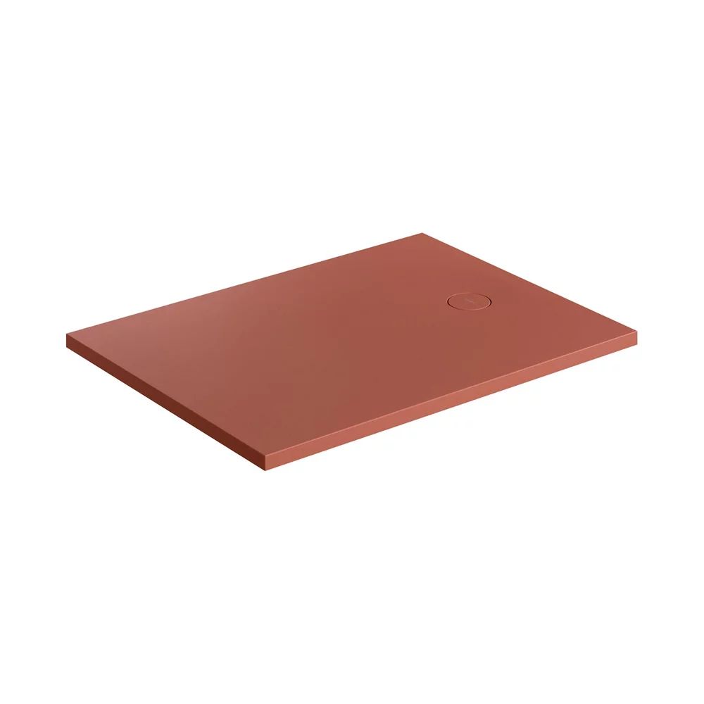Cadita de dus compozit Omnires AquaRock M+ dreptunghiulara terracotta mat 90x120 cm