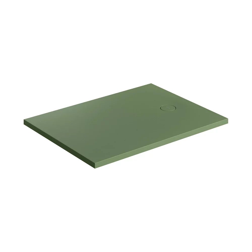 Cadita de dus compozit Omnires AquaRock M+ dreptunghiulara verde olive mat 90x120 cm
