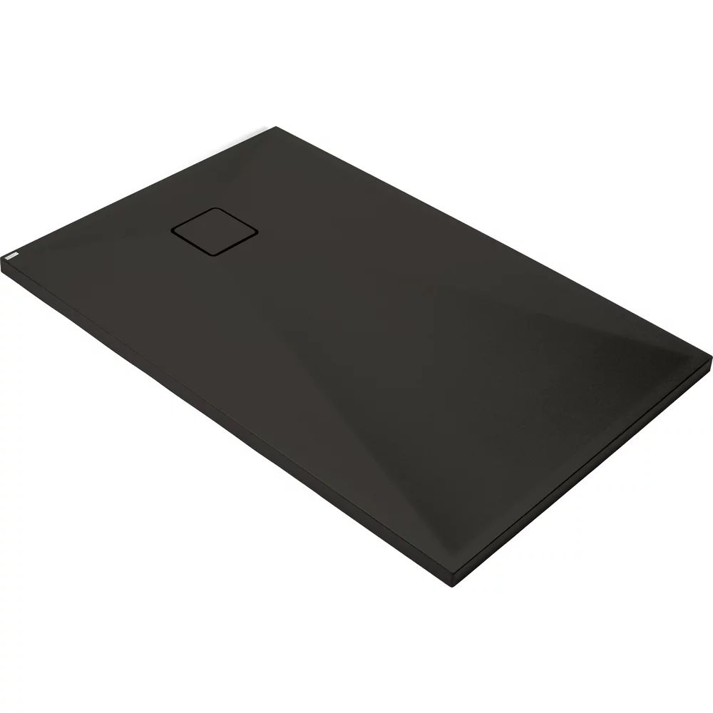 Cadita de dus dreptunghiulara Deante Correo din granit negru 100x70 cm