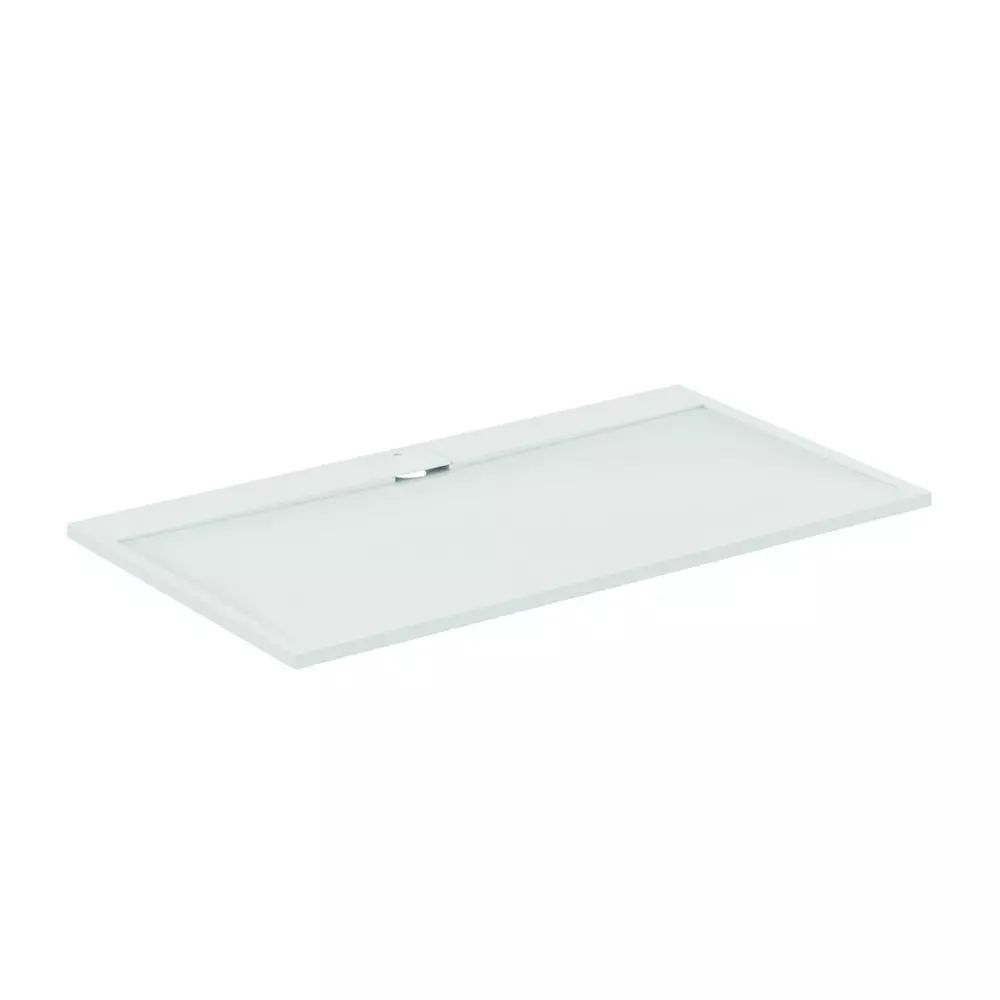 Cadita de dus dreptunghiulara Ideal Standard i.life Ultra Flat S alb pur 180x100 cm