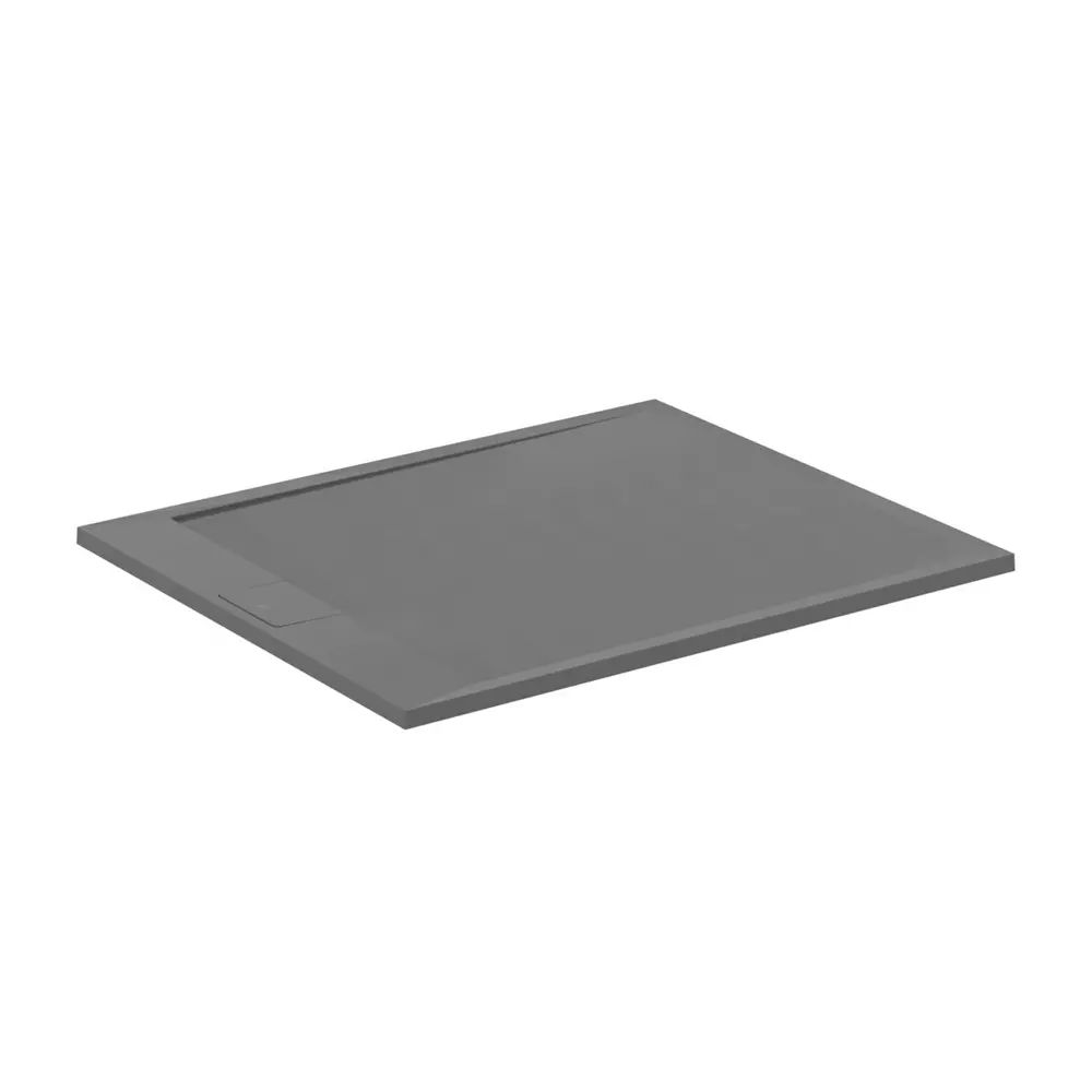 Cadita de dus dreptunghiulara Ideal Standard i.life Ultra Flat S gri asfaltic 120x100 cm
