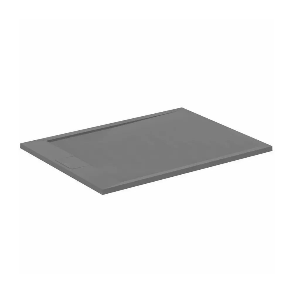 Cadita de dus dreptunghiulara Ideal Standard i.life Ultra Flat S gri asfaltic 120x80 cm