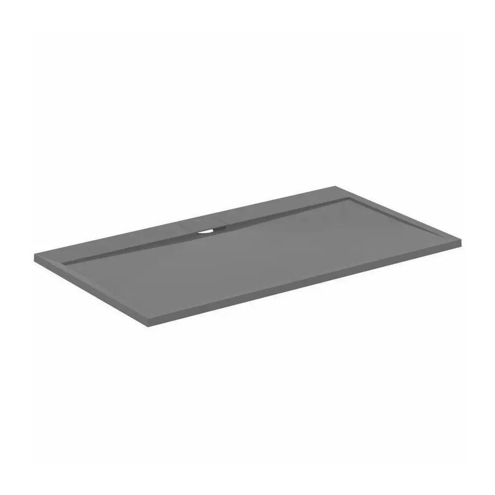Cadita de dus dreptunghiulara Ideal Standard i.life Ultra Flat S gri asfaltic 160x90 cm