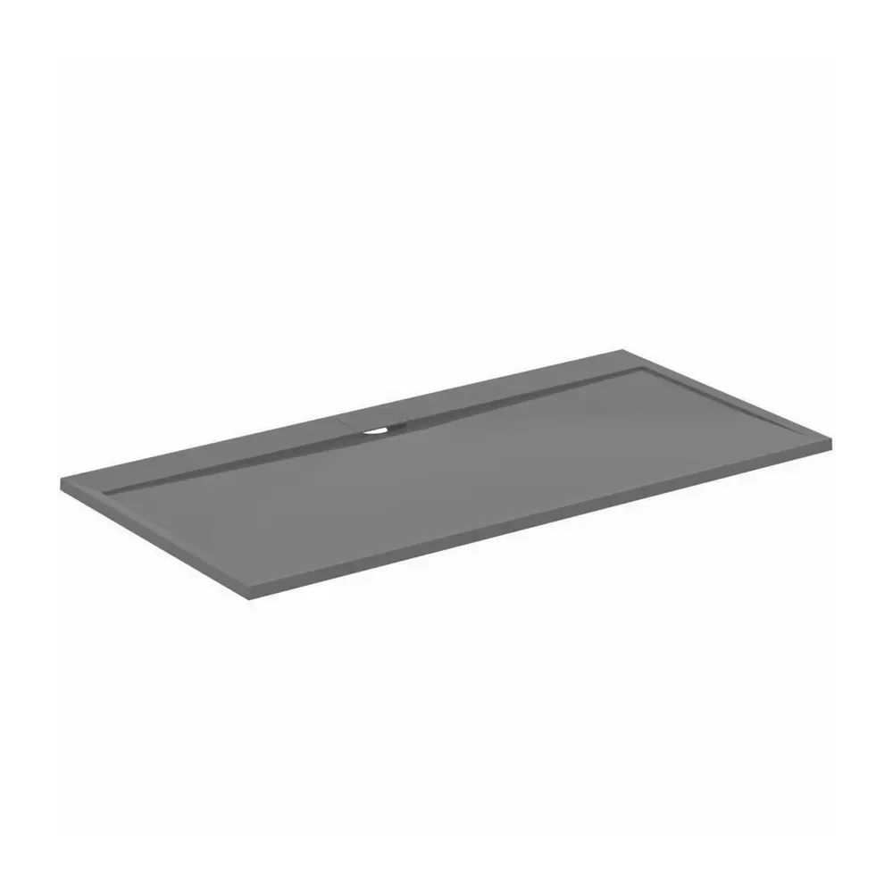 Cadita de dus dreptunghiulara Ideal Standard i.life Ultra Flat S gri asfaltic 200x100 cm