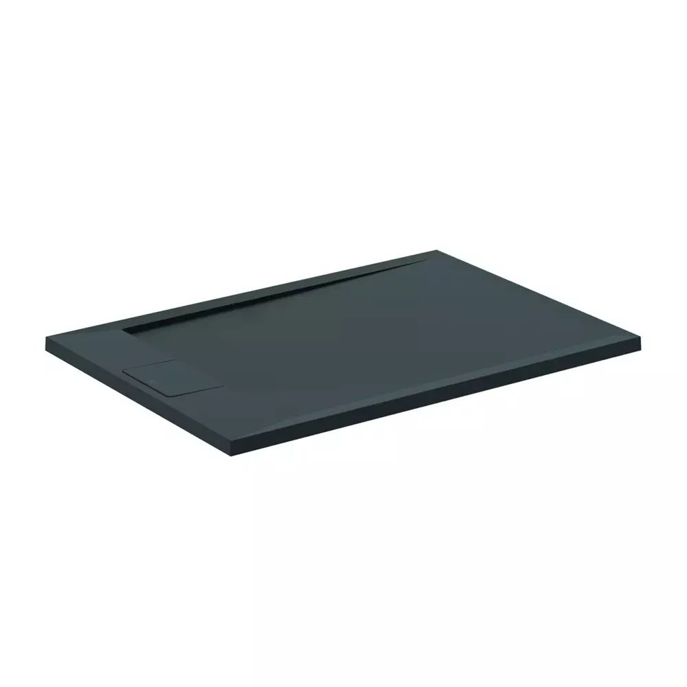 Cadita de dus dreptunghiulara Ideal Standard i.life Ultra Flat S negru intens 100x70 cm