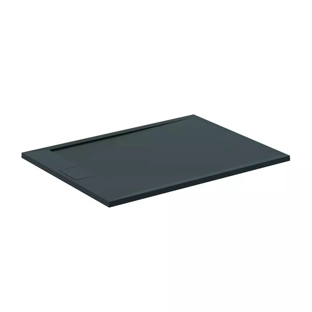 Cadita de dus dreptunghiulara Ideal Standard i.life Ultra Flat S negru intens 120x80 cm