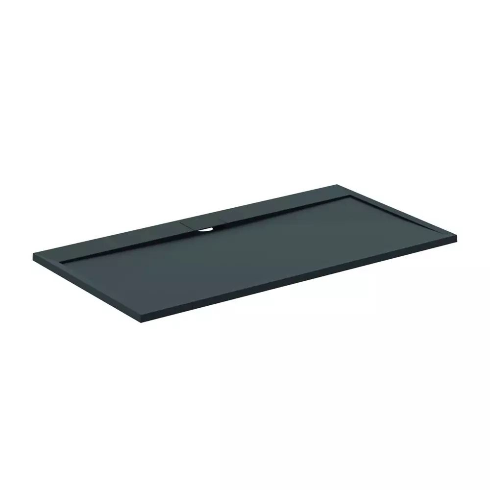 Cadita de dus dreptunghiulara Ideal Standard i.life Ultra Flat S negru intens 170x80 cm