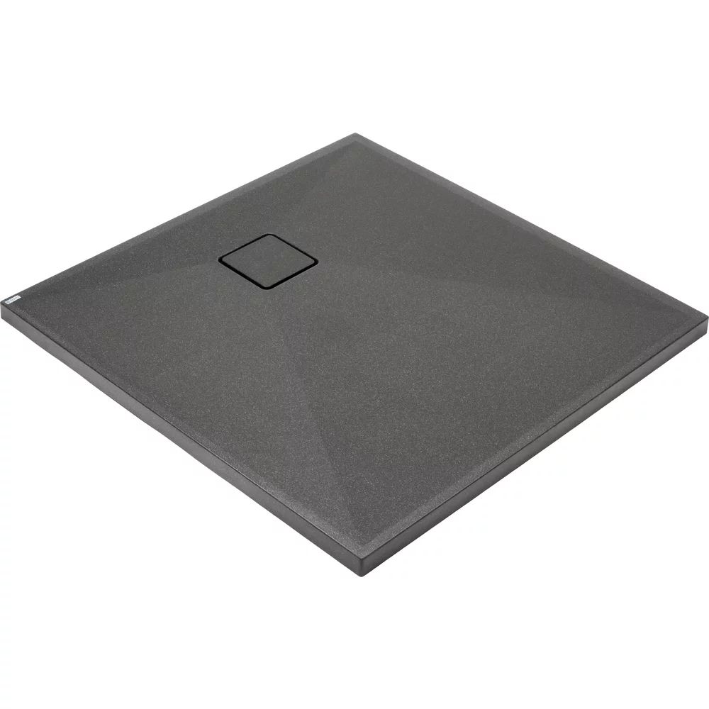 Cadita de dus patrata Deante Correo din granit antracit 80x80 cm