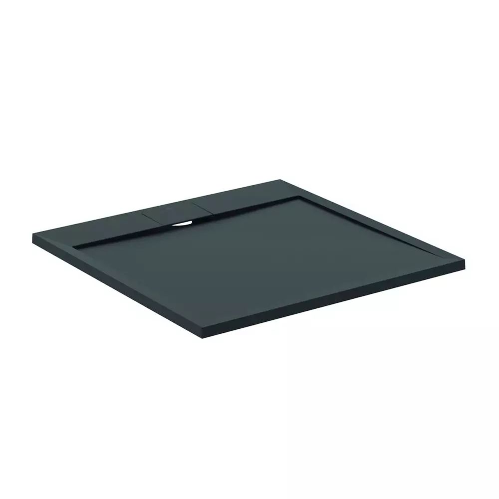 Cadita de dus patrata Ideal Standard i.life Ultra Flat S negru intens 90x90 cm