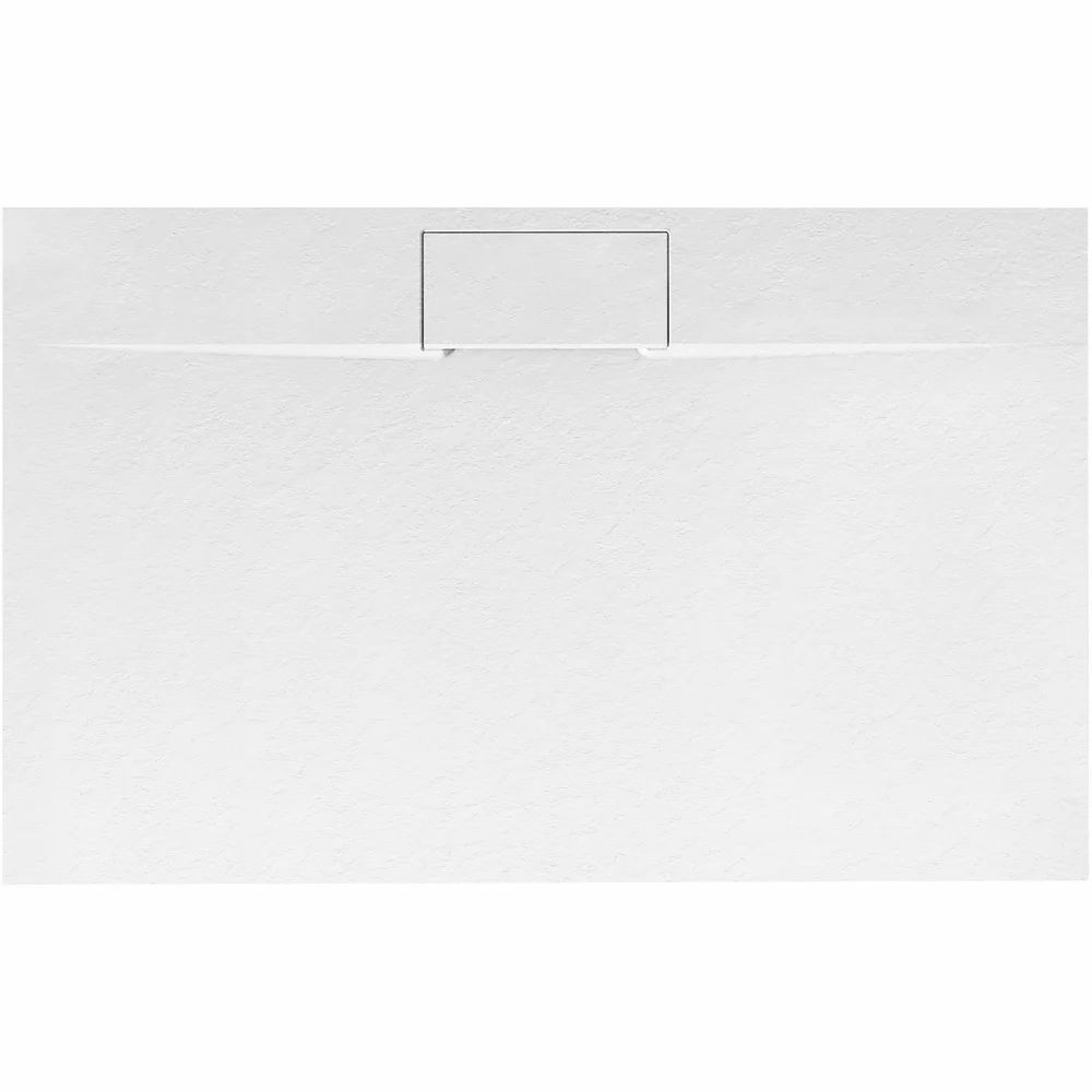 Cadita dus dreptunghiulara alb Rea Bazalt Long 80x100 cm