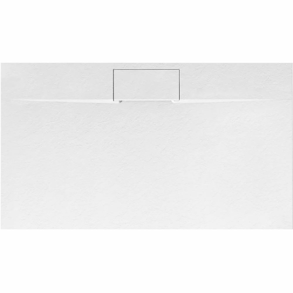 Cadita dus dreptunghiulara alb Rea Bazalt Long 80x120 cm