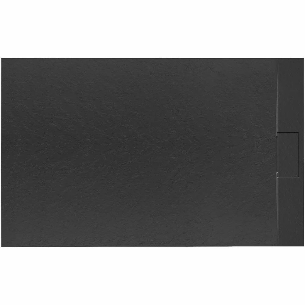 Cadita dus dreptunghiulara negru Rea Bazalt 80x100 cm
