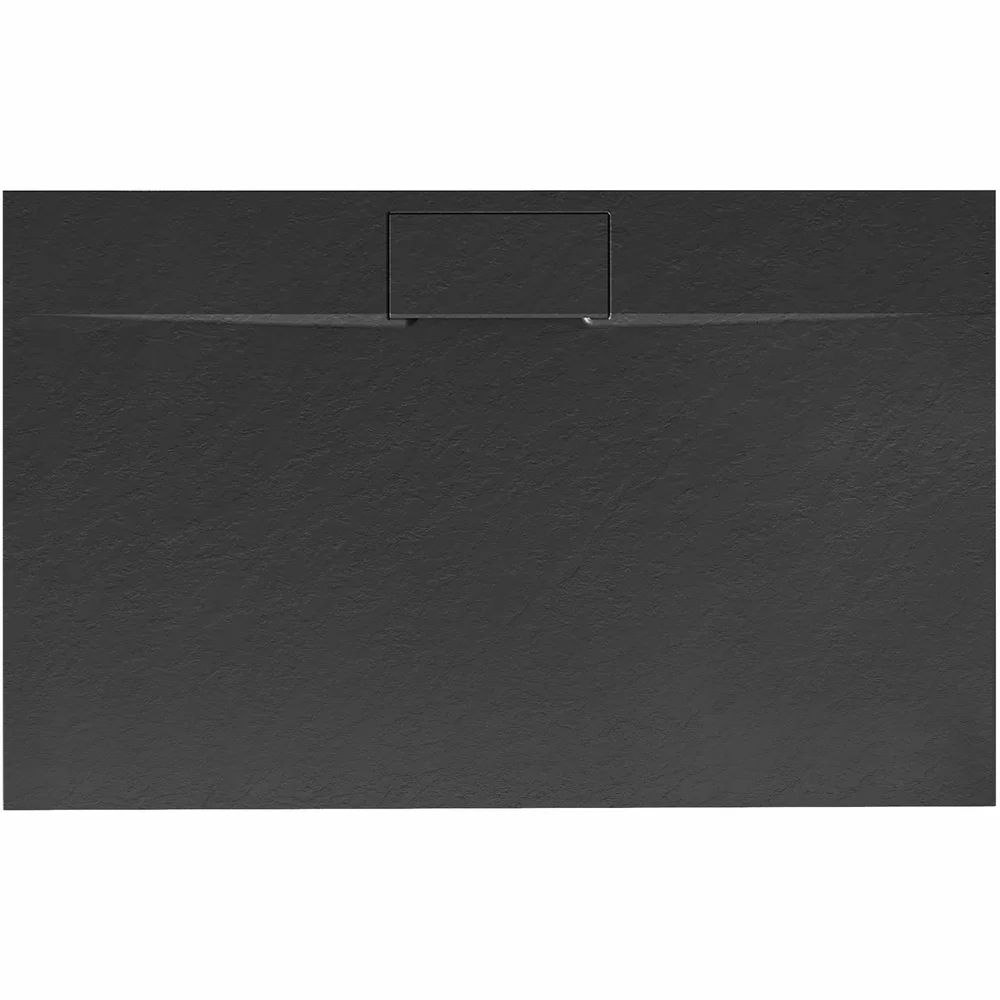 Cadita dus dreptunghiulara negru Rea Bazalt Long 80x100 cm