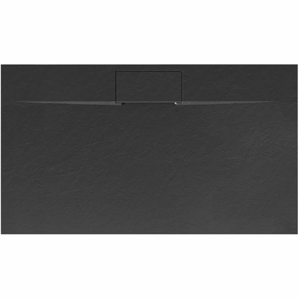 Cadita dus dreptunghiulara negru Rea Bazalt Long 80x120 cm