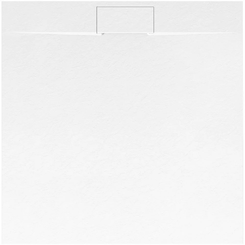 Cadita dus patrata alb Rea Bazalt 90x90 cm