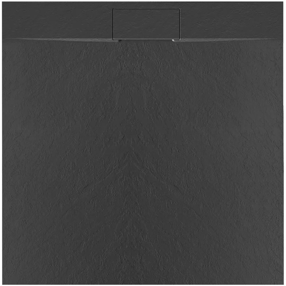 Cadita dus patrata negru Rea Bazalt 90x90 cm