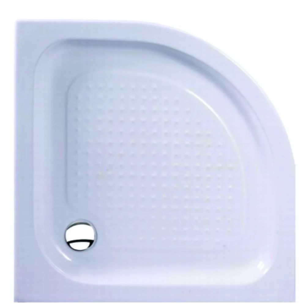 Cadita pentru dus Inter Ceramic semirotunda 80x80 cm finisaj alb