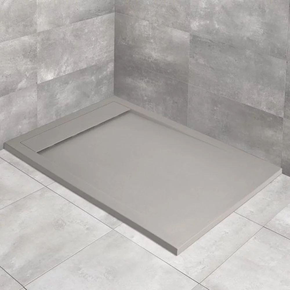 Cadita dus compozit dreptunghiulara Radaway Teos F 150x90 cm gri-cemento