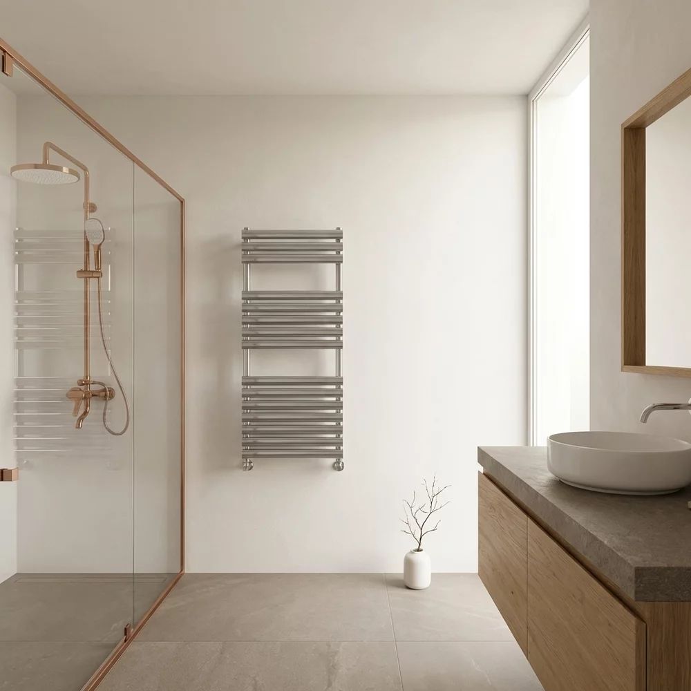 Calorifer de baie portprosop Rune Hima 1200x500 mm crom