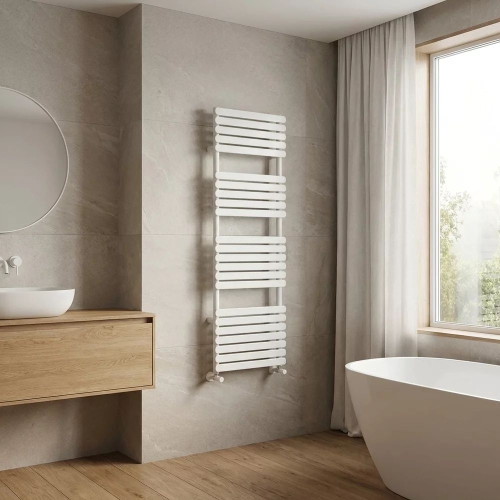 Calorifer de baie portprosop Rune Lani 1500x500 mm alb lucios