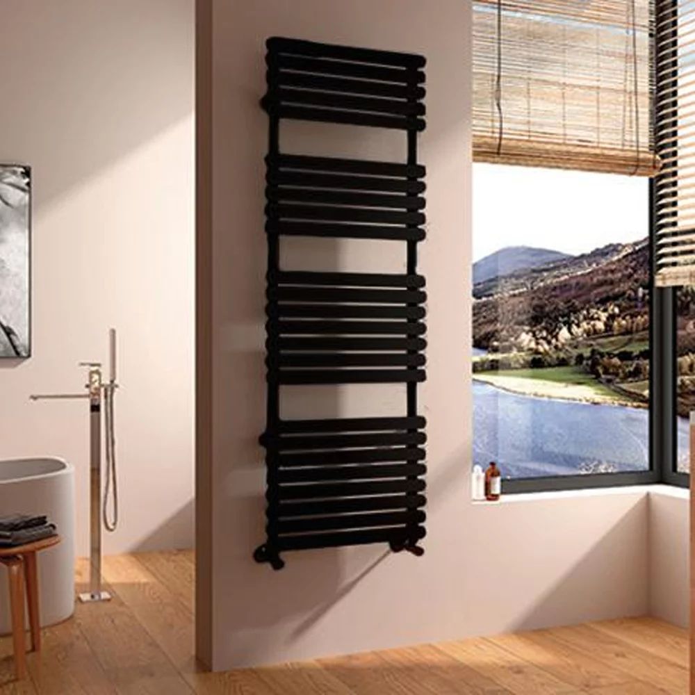 Calorifer de baie portprosop Rune Lani 1500x500 mm negru mat
