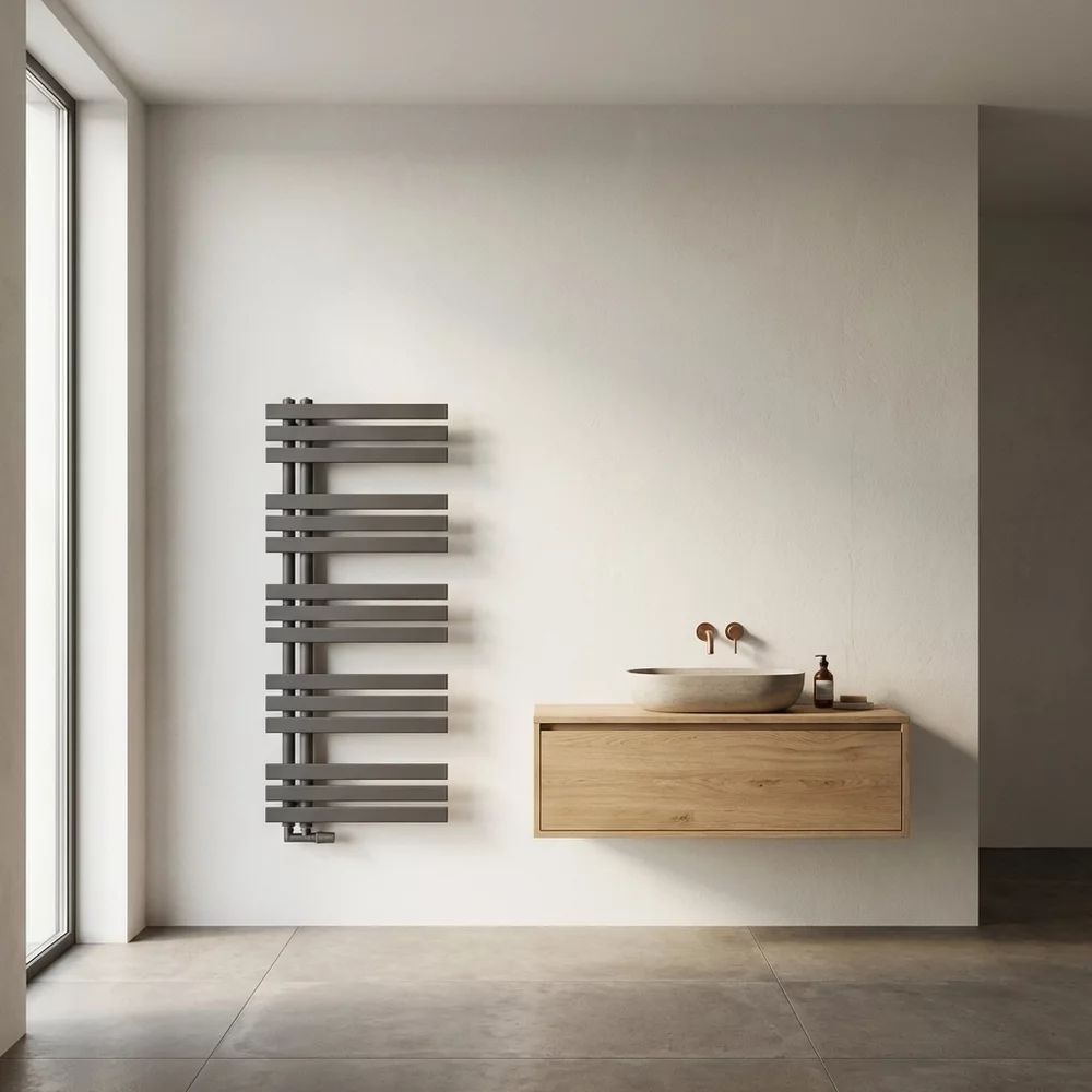 Calorifer de baie portprosop Rune Lysa Slim 1200x500 mm antracit mat