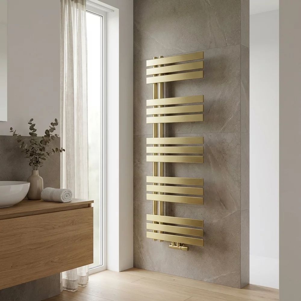 Calorifer de baie portprosop Rune Lysa Slim 1200x500 mm auriu periat