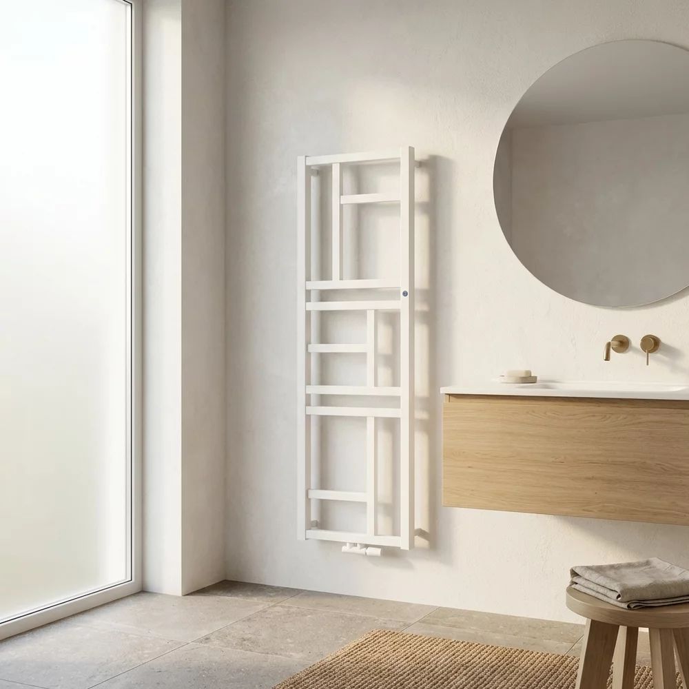 Calorifer de baie portprosop Rune Svala 1140x500 mm alb
