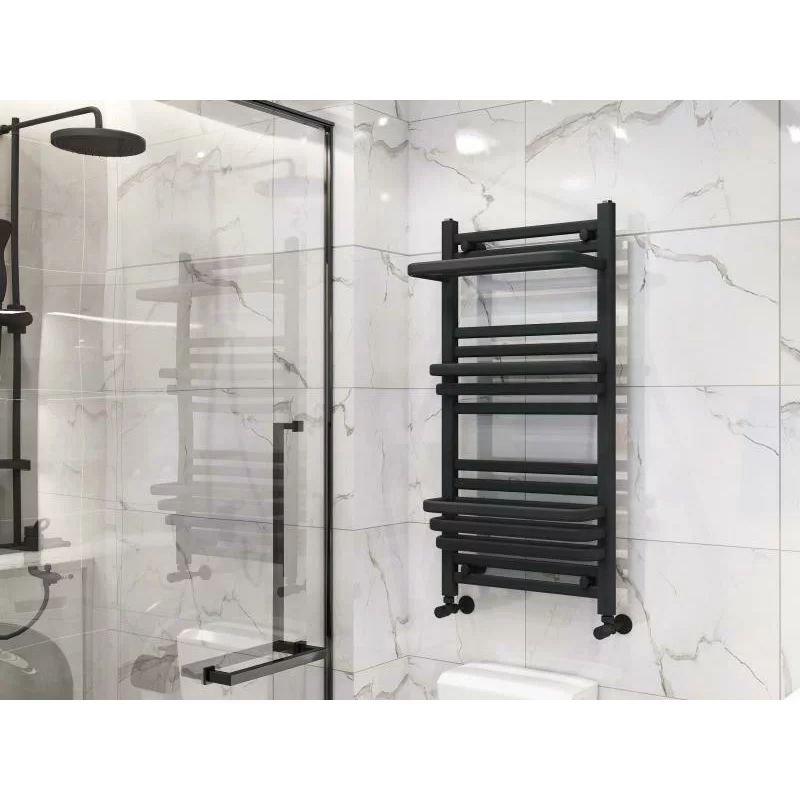 Calorifer de baie portprosop Rune Ystav 1000x500 mm negru mat
