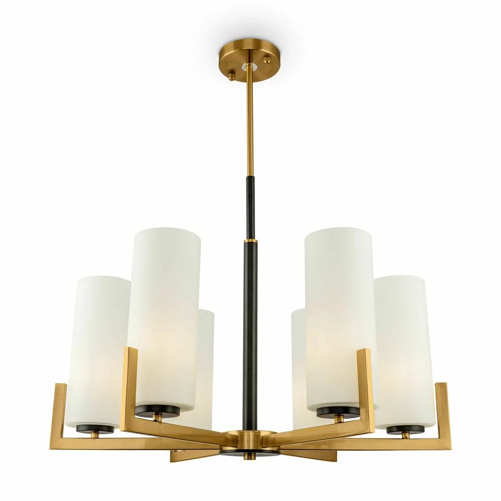 Candelabru Maytoni Fortano negru/alb 6 becuri